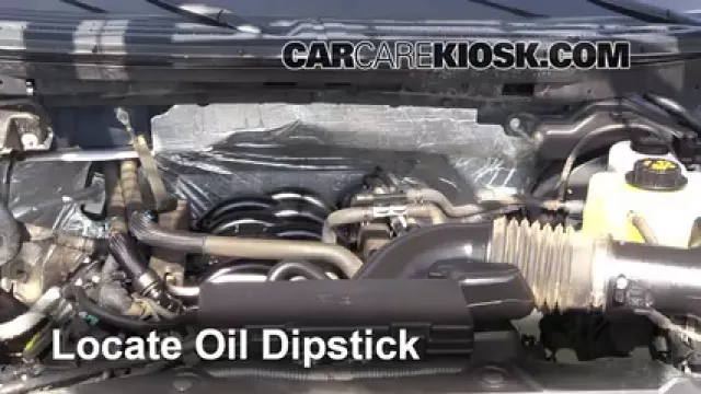 2012 Ford F-150 XLT 5.0L V8 FlexFuel Crew Cab Pickup Oil Check Oil Level